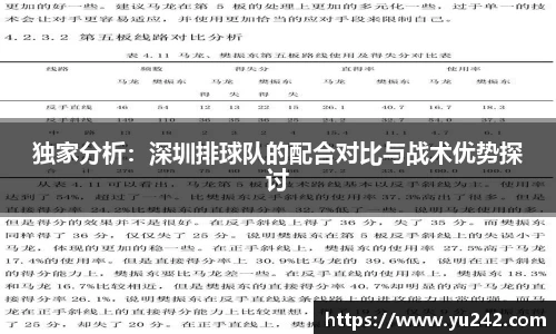 独家分析：深圳排球队的配合对比与战术优势探讨